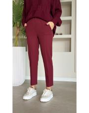 beli lastikli pantolon bordo 2