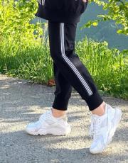 hare şerit detaylı eşofman altı siyah