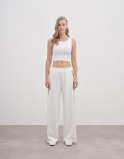 diana payet şeritli eşofman altı ekru