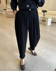 madiqu keten şalvar pantolon siyah