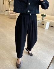 madiqu keten şalvar pantolon siyah 2