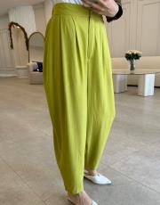 madiqu keten şalvar pantolon olive