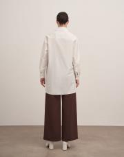 lopes nakışlı gömlek beyaz 4