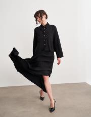 pique etekli takım siyah