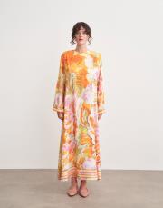 bella kolu büzgülü elbise 