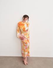 bella kolu büzgülü elbise  2