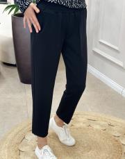 aster beli lastikli havuç kesim pantolon siyah 2