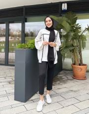 aster beli lastikli havuç kesim pantolon siyah 4