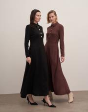 jamie gömlek yaka elbise siyah 2