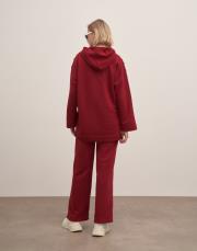 dikiş detay sweat bordo 5