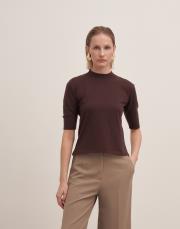 kısa kol triko bluz acı kahve 3