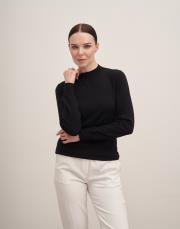 uzun kol triko bluz siyah