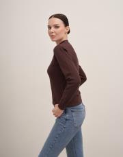 uzun kol triko bluz acı kahve 2