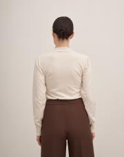 uzun kol triko bluz ekru 3