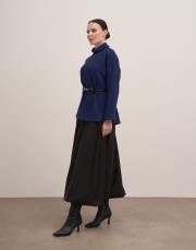 düşük omuz balıkçı yaka triko kazak saks 7