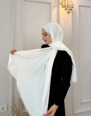 kaşmir pamuklu şal ekru 2