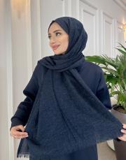 kaşmir pamuklu şal lacivert 2