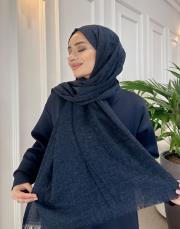 kaşmir pamuklu şal lacivert 3
