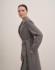 sador astarlı kuşaklı ceket gri 3