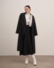 maqada astarlı kloş etek siyah 4