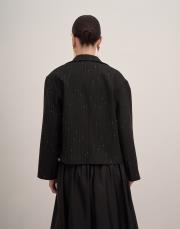 maqada astarlı cepli kısa ceket siyah 4