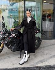 karo kapitone detay şardonlu kap siyah 6