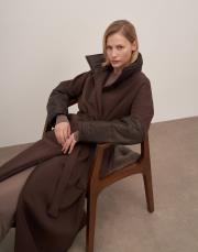 karo kapitone detay şardonlu kap kahve