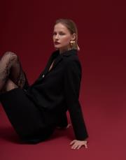 garry chanel astarlı tasarım ceket siyah 4