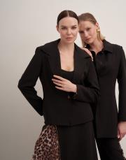 stella leopar astarlı tasarım kısa ceket siyah 4