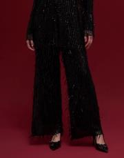 alexander pul payetli tasarım pantolon siyah 2