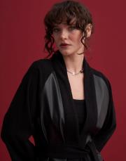 nedora triko detay deri hrıka siyah 4