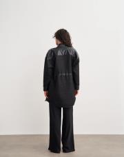 runi suni deri detaylı tasarım kap siyah 3