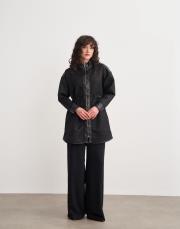 runi suni deri detaylı tasarım kap siyah 4