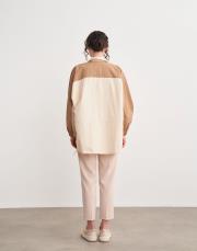 dalia geniş yaka fermuarlı yağmurluk camel 5