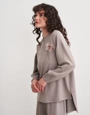 carina önü kısa basic tunik gri 2