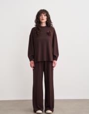 carina önü kısa basic tunik kahve 2