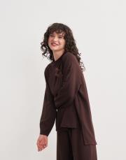 carina önü kısa basic tunik kahve 3