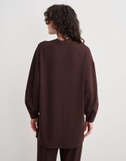 carina önü kısa basic tunik kahve 4