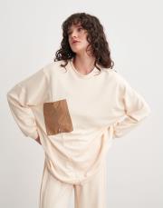 celia garni detay sweat ekru