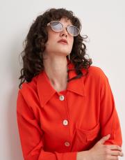 mi ithal gold çerçeveli oval güneş gözlüğü kahve 2