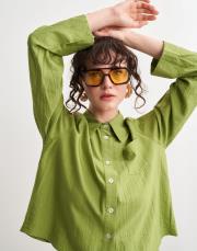 vh ithal leopar çerçeveli güneş gözlüğü sarı