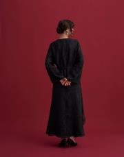 ellery ipek keten karışımı yakma abaya siyah 4