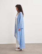 ellery ipek keten karışımı yakma abaya mavi 3