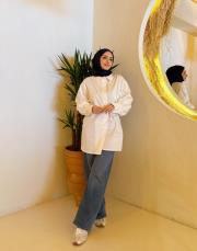 fiona canvas anvelop detay gömlek ekru 2