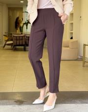 gleen nervürlü havuç kesim pantolon kahve 3