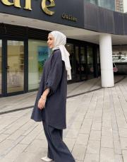 veronica pamuk crash tunik antrasit