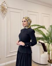 jayla tensel arkası fermuarlı bluz siyah 4