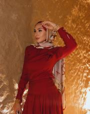 jayla tensel arkası fermuarlı bluz bordo 3