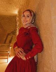 jayla tensel arkası fermuarlı bluz bordo 4