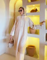 alessa keten uzun tunik taş 3